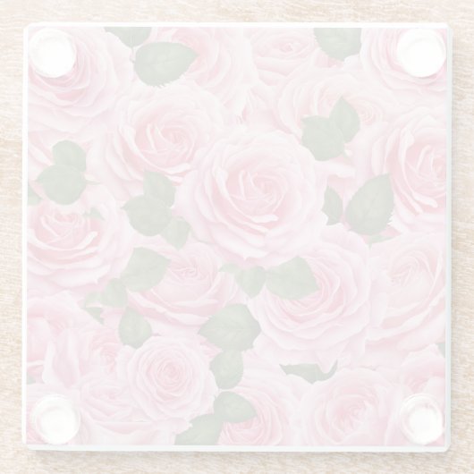 Pink Pastel Tiffany Rose Untersetzer (Rückseite)
