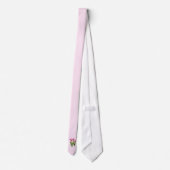 Pink Pastel Tulips Krawatte (Rückseite)