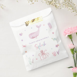 Pink Pastel Unter dem Meer Geburtstags Gefälligkei Geschenktütchen