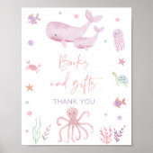 Pink Pastel Unterwasser Bücher und Geschenke Unter Poster (Vorne)