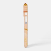 Pink Pastel Violet Glitzer Wasserfarbe individuell iPhone Hülle (Linke Seite)