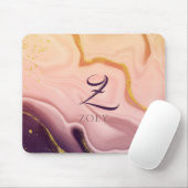 Pink Pastel Violet Glitzer Wasserfarbe individuell Mousepad (Mit Mouse)