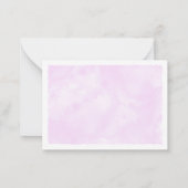 Pink Pastel Watercolor All Occasion Monogram Mitteilungskarte (Rückseite)