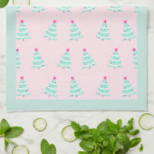 Pink Pastel Weihnachtsküche Handtuch (Gefaltet)