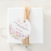 Pink Pastel Wildblume Geburtstag Geschenkanhänger (Beispiel)