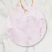 Pink Pastel Wildblume Geburtstag Geschenkanhänger (Rückseite)