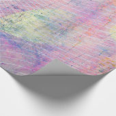 Pink Pastell Blume Paint Spritzer Wrapping Paper Geschenkpapier (Ecke)