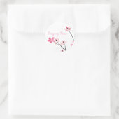 Pink-Pastell-Blume Runder Aufkleber (Tasche)