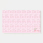 Pink Pastell Cherries Muster Monogram Post-it Klebezettel (Vorderseite)