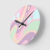 Pink Pastell Clock Runde Wanduhr (Winkel)