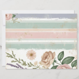 Pink Pastell floral Stripted Scrapbook Papier Hand