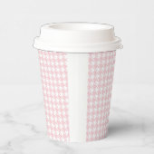 Pink Pastell Hahnentrittmuster Paper Cups Pappbecher (Rechts)