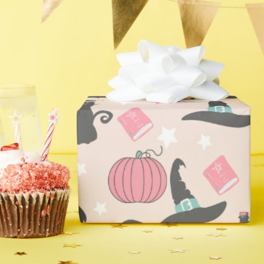 Pink Pastell Halloween Geschenkpapier (Geburtstagsparty)