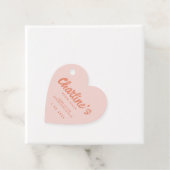 Pink Pastell Handwriting Retro Brautparty Geschenkanhänger (Beispiel)