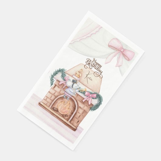 Pink Pastell Nutcracker Handtuch Serviette (Ecke)