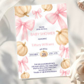 Pink Pastell Watercolor Pumpkin Buganband Einladung