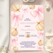 Pink Pastell Watercolor Pumpkin Buganband Einladung