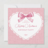 Pink Pastellbogen Ästhetik Geburtstag Einladung (Vorderseite)