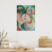 Pink Pastelle von Georgia O'Keeffe - Abstraktion Poster (Küche)