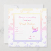 Pink pastellel 16 . Geburtstag SHOES BIRTHDAY Einladung (Rückseite)