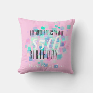 Pink Pastellfarben 85. Geburtstag Custom Pillow Kissen