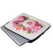 Pink Pastellfarben Laptopschutzhülle (Vorne Knopf)