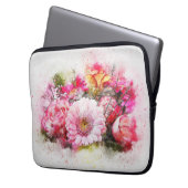 Pink Pastellfarben Laptopschutzhülle (Vorderseite Links)