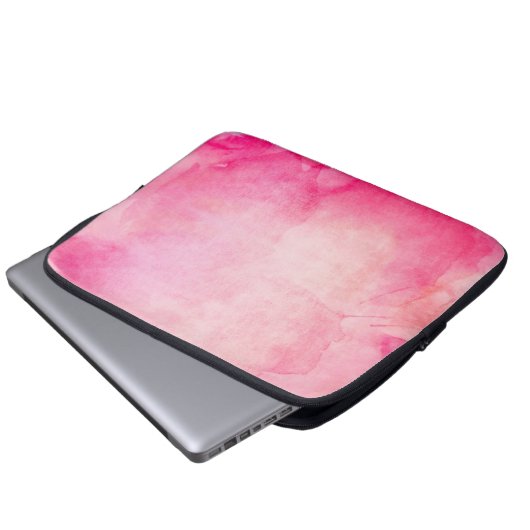 Pink Pastellfarben Laptopschutzhülle (Vorne Knopf)