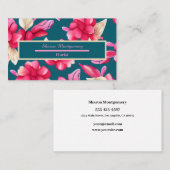 Pink Pastellfarben Visitenkarte (Vorne/Hinten)