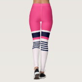 Pink Pastellstreifen Leggings (Rückseite)