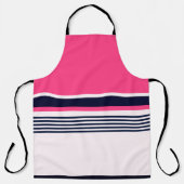 Pink Pastellstreifen Schürze (Vorderseite)