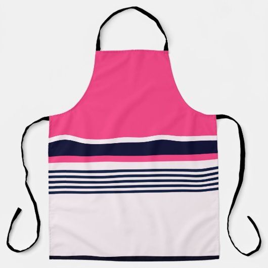 Pink Pastellstreifen Schürze (Vorderseite)