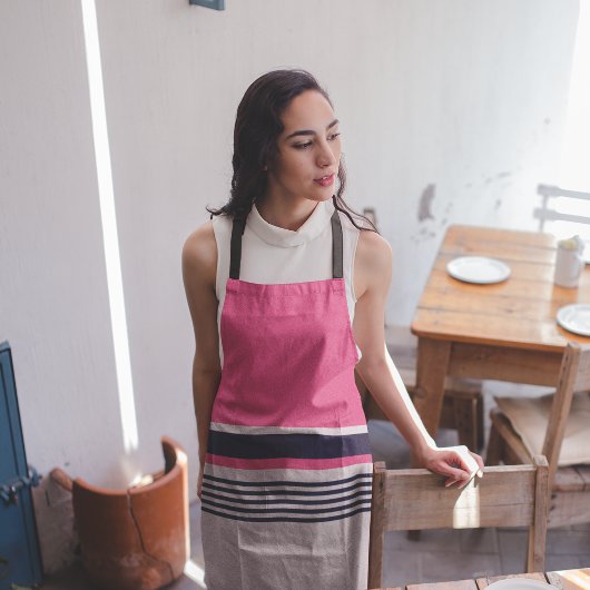 Pink Pastellstreifen Schürze