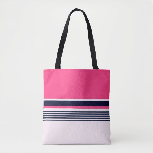 Pink Pastellstreifen Tasche (Vorderseite)