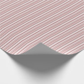 Pink Pastellstreifen Umhüllungspapier Geschenkpapier (Ecke)