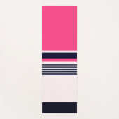 Pink Pastellstreifen Yogamatte (Vorderseite)
