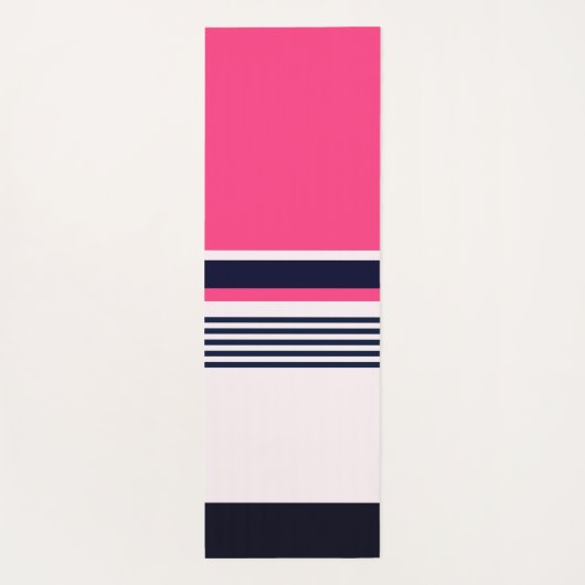 Pink Pastellstreifen Yogamatte (Rückseite)