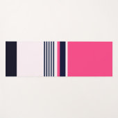 Pink Pastellstreifen Yogamatte (Vorderseite (Horizontal))