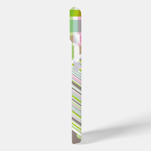 Pink Pastels Karo Dots Scribbles Stripes Patterrn Case-Mate iPhone Hülle (Rückseite / Links)