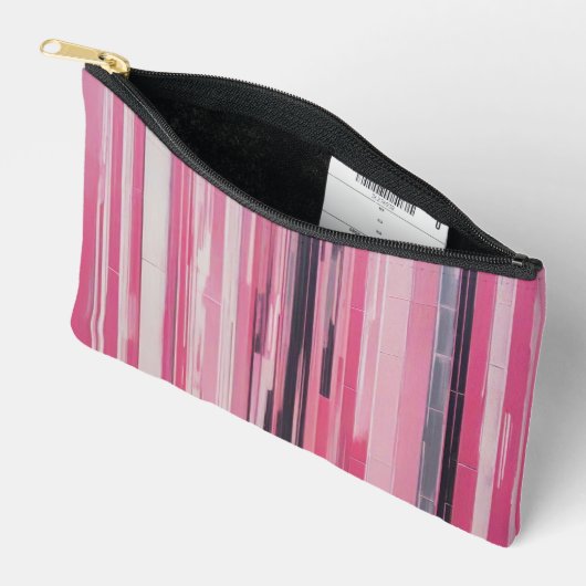 Pink Pastels Vertical Design Zubehörtasche (Offen)