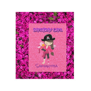 Pink Pastete Glitzer Pirate Girl - Karte