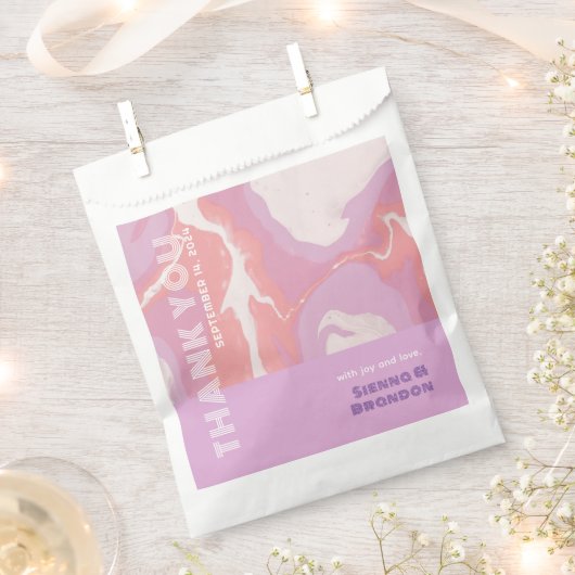 Pink Pastor Abstrakt Art Gastgeschenk Hochzeit Beu Geschenktütchen (Ausgeschnitten)