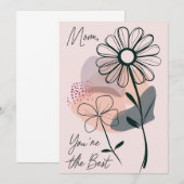 Pink Pastor Floral Mütter Tageskarte Einladung (Vorne/Hinten)