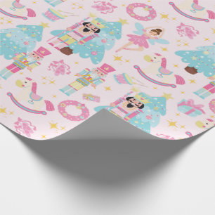 Pink Pastor Nutcracker Ballet Wrapping Paper Geschenkpapier