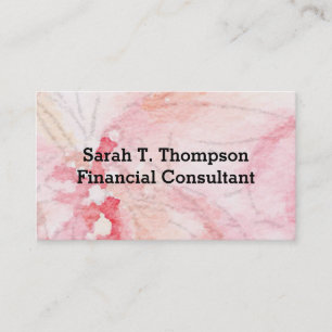 Pink Pastor Watercolor Business Card Visitenkarte