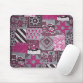 Pink Patchwork Mousepad (Mit Mouse)