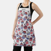 Pink Patriotic 4. Juli Cupcakes Personalisiert Schürze (InSitu)