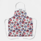 Pink Patriotic 4. Juli Cupcakes Personalisiert Schürze (Vorderseite)