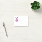 Pink Pattern Bunny Shape Post-it Klebezettel (Büro)