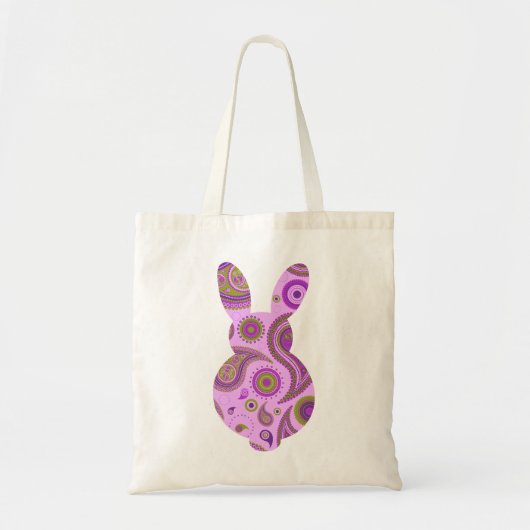 Pink Pattern Bunny Shape Tragetasche (Vorne)